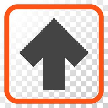 Vektör simgesi bir çerçeve içinde yukarı ok