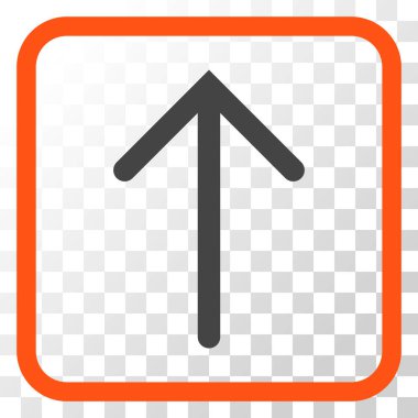 Vektör simgesi bir çerçeve içinde yukarı ok