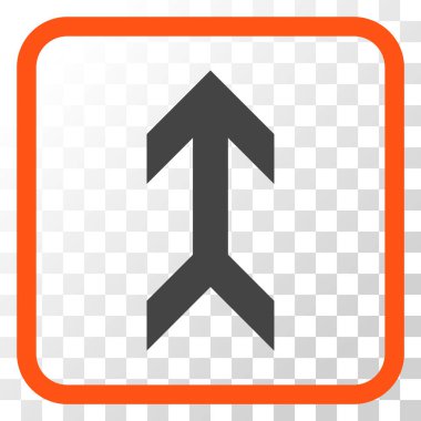 Vektör simgesi bir çerçeve içinde yukarı ok