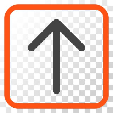 Vektör simgesi bir çerçeve içinde yukarı ok