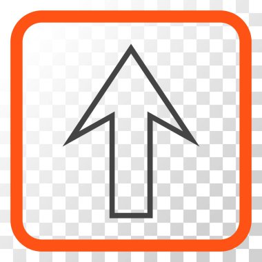 Vektör simgesi bir çerçeve içinde yukarı ok