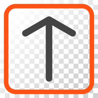 Vektör simgesi bir çerçeve içinde yukarı ok