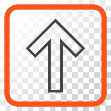 Vektör simgesi bir çerçeve içinde yukarı ok