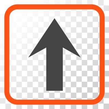 Vektör simgesi bir çerçeve içinde yukarı ok