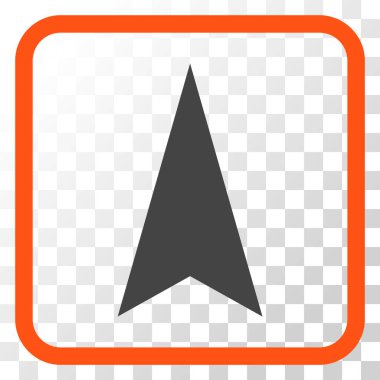 Vektör simgesi bir çerçeve içinde yukarı ok ucu