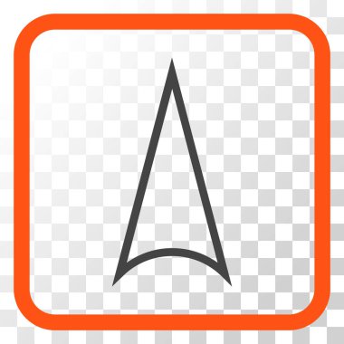 Vektör simgesi bir çerçeve içinde yukarı ok ucu