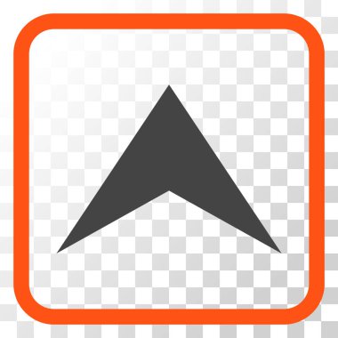 Vektör simgesi bir çerçeve içinde yukarı ok ucu