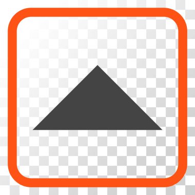 Vektör simgesi bir çerçeve içinde yukarı ok ucu