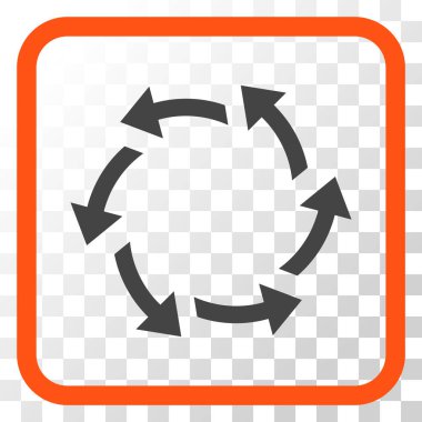 Santrifüj oklar bir çerçeve içinde simge vektör