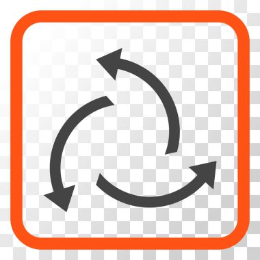 Santrifüj oklar bir çerçeve içinde simge vektör