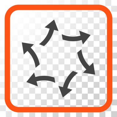 Santrifüj oklar bir çerçeve içinde simge vektör