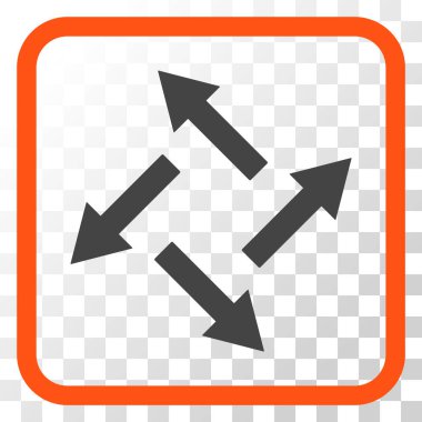 Santrifüj oklar bir çerçeve içinde simge vektör