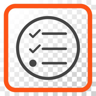 Denetim listesi vektör simgesi bir çerçeve içinde