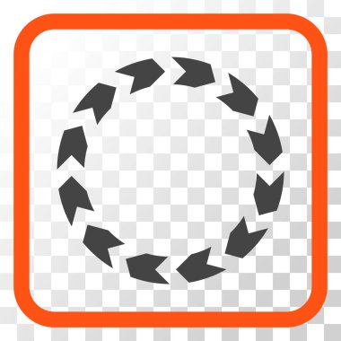 Dolaşım vektör simgesi bir çerçeve içinde