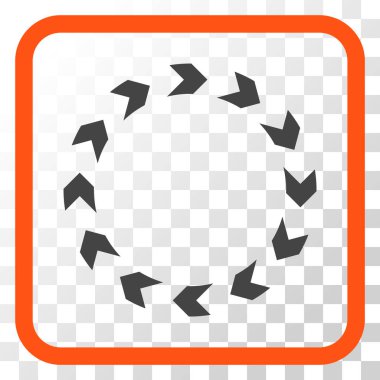 Dolaşım vektör simgesi bir çerçeve içinde