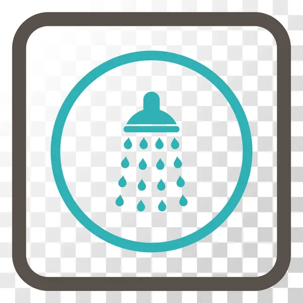 Vektorové ikony v rámečku sprcha — Stockový vektor