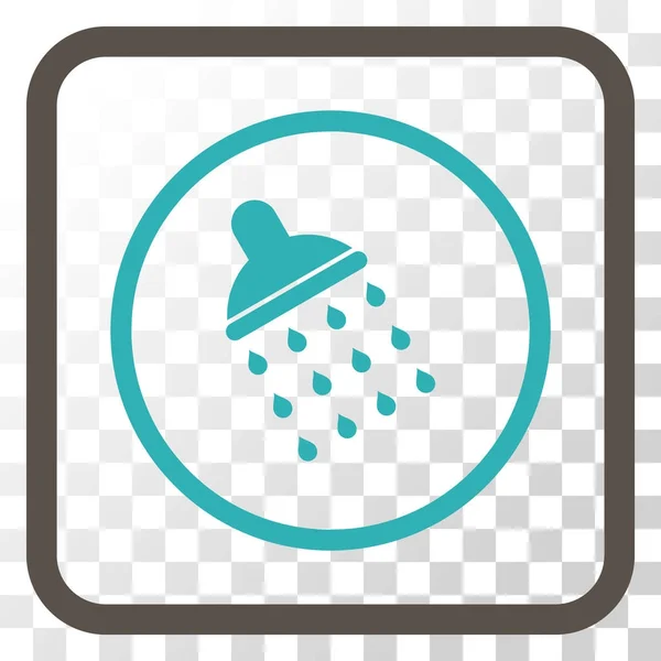 Shower Vector Icon In a Frame — Stock Vector