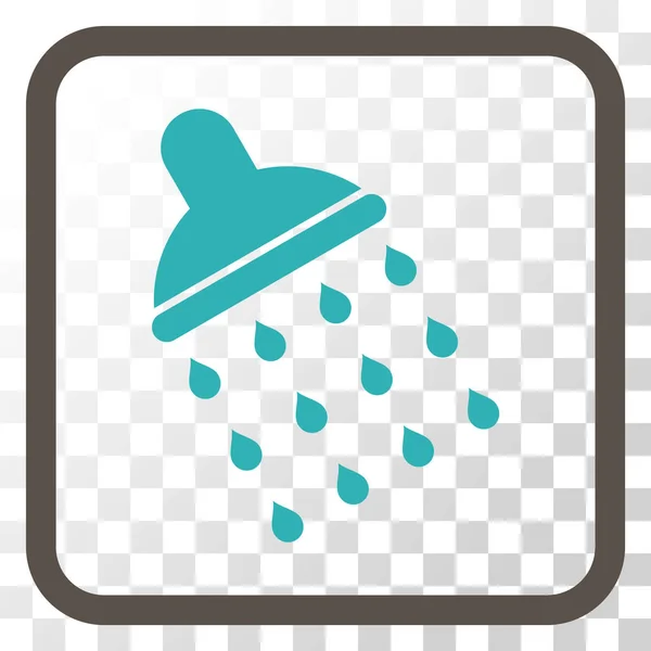Icône vectorielle de douche dans un cadre — Image vectorielle