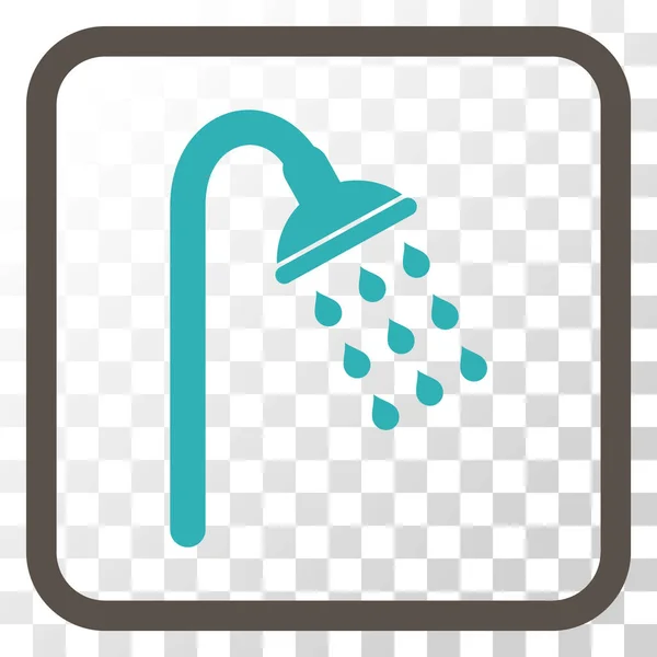 Ícone de vetor de chuveiro em um quadro —  Vetores de Stock