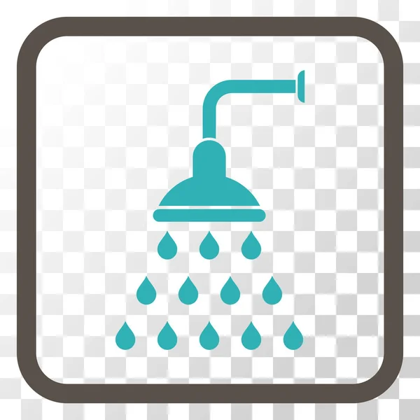 Shower Vector Icon In a Frame — Stock Vector