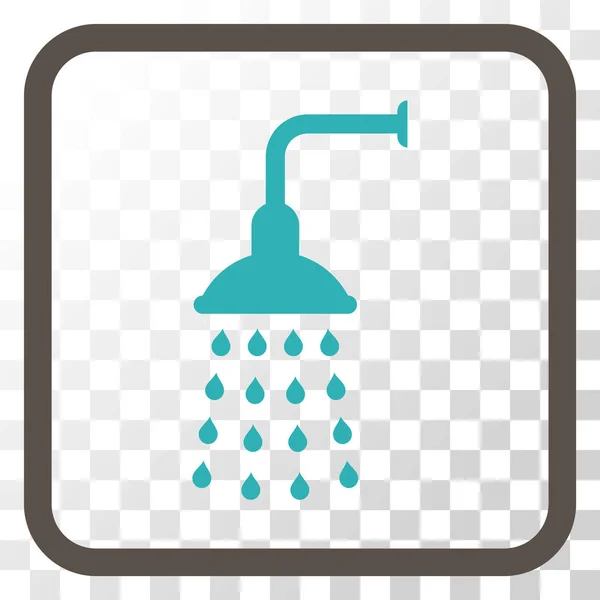 Shower Vector Icon In a Frame — Stock Vector