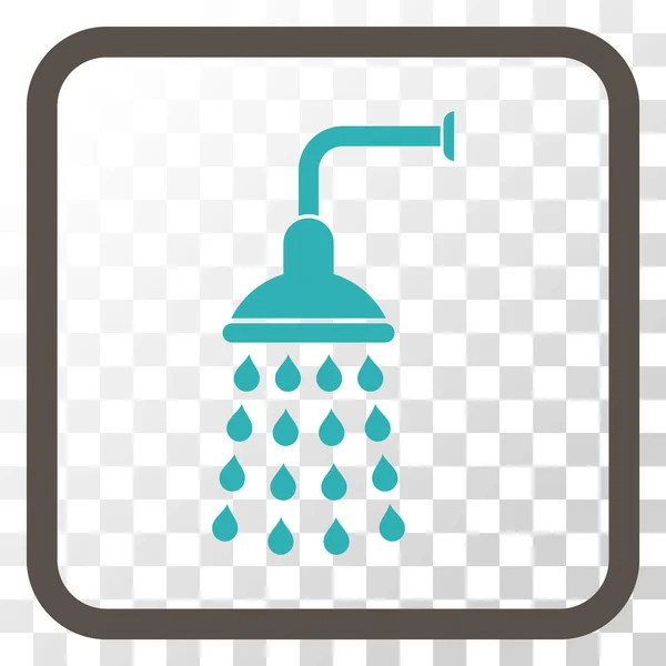 Shower Vector Icon In a Frame — Stock Vector