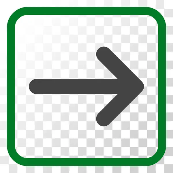 Flecha derecha Vector icono en un marco — Archivo Imágenes Vectoriales