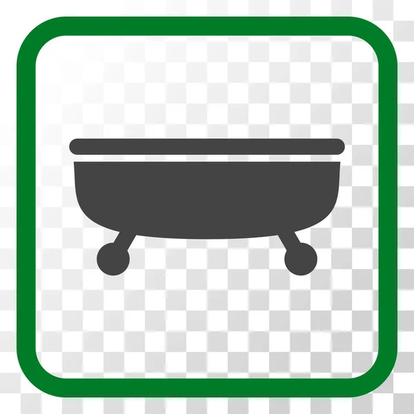 Bathtub Vector Icon In a Frame — Stock Vector