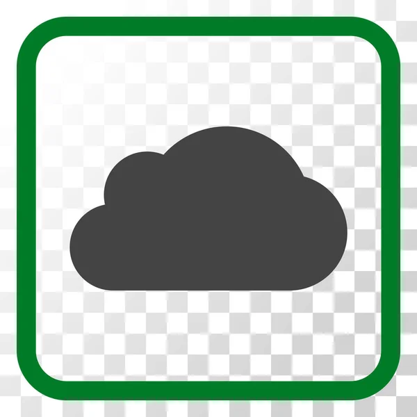 Icono de vector de nube en un marco — Archivo Imágenes Vectoriales