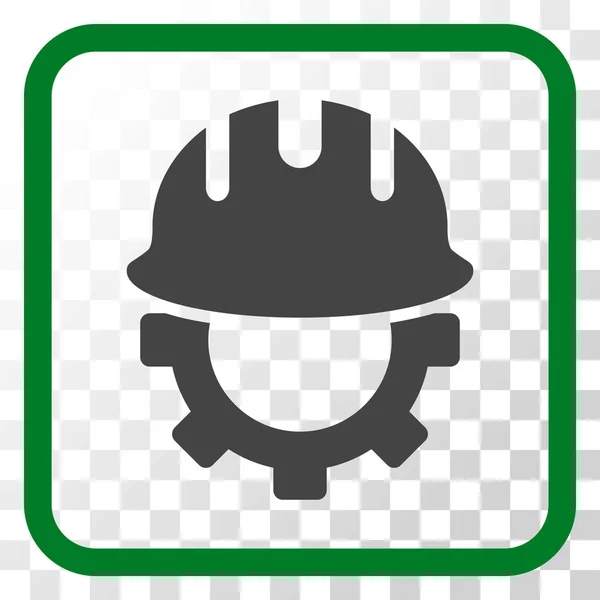 Development Hardhat Vector Icon In a Frame — Stock Vector