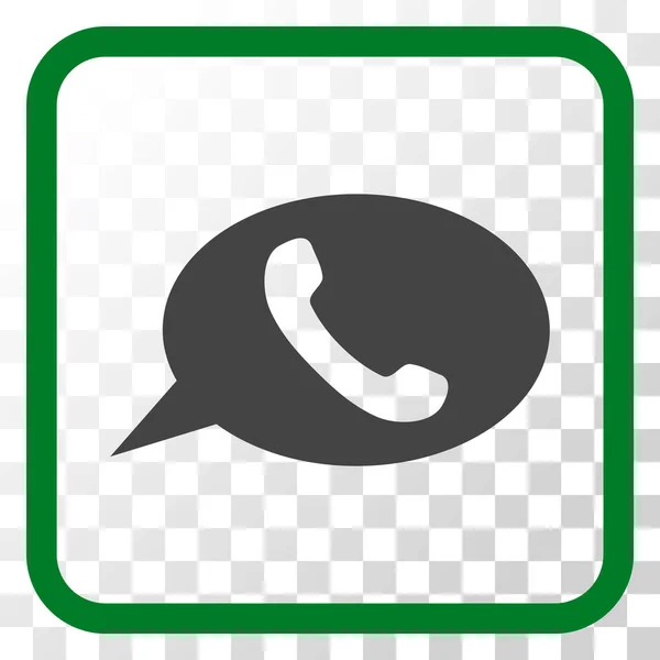 Phone Message Vector Icon In a Frame — Stock Vector