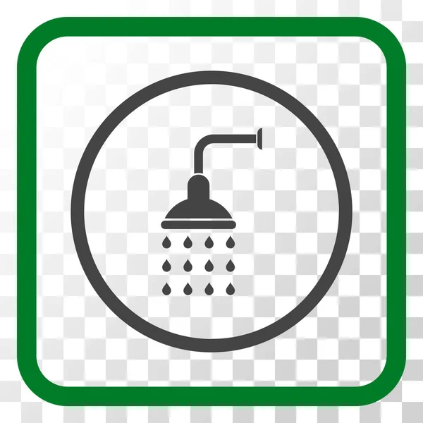 Shower Vector Icon In a Frame — Stock Vector