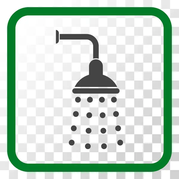 Shower Vector Icon In a Frame — Stock Vector