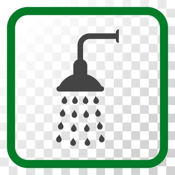 Shower Vector Icon In a Frame — Stock Vector