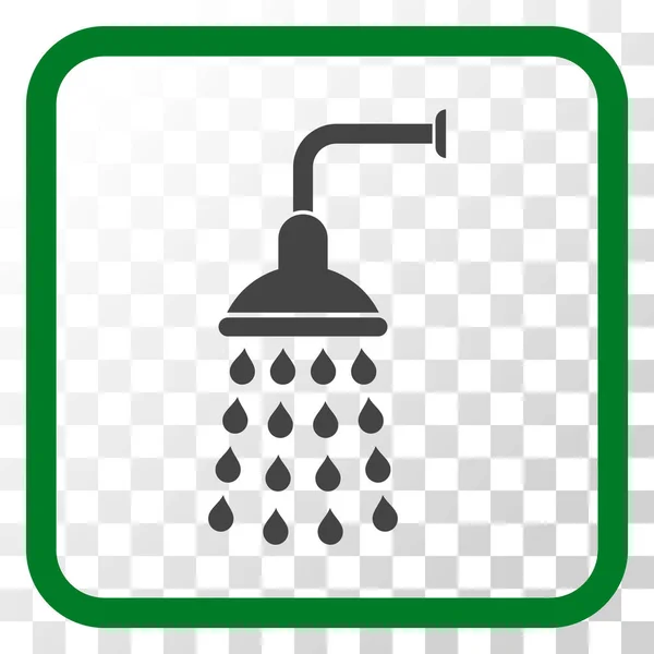 Shower Vector Icon In a Frame — Stock Vector