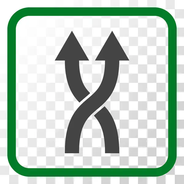 Shuffle Arrow Up Vector Icon ในกรอบ — ภาพเวกเตอร์สต็อก