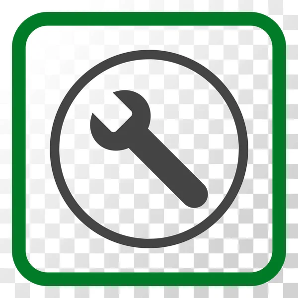 Wrench Vector Icon In a Frame — Stock Vector