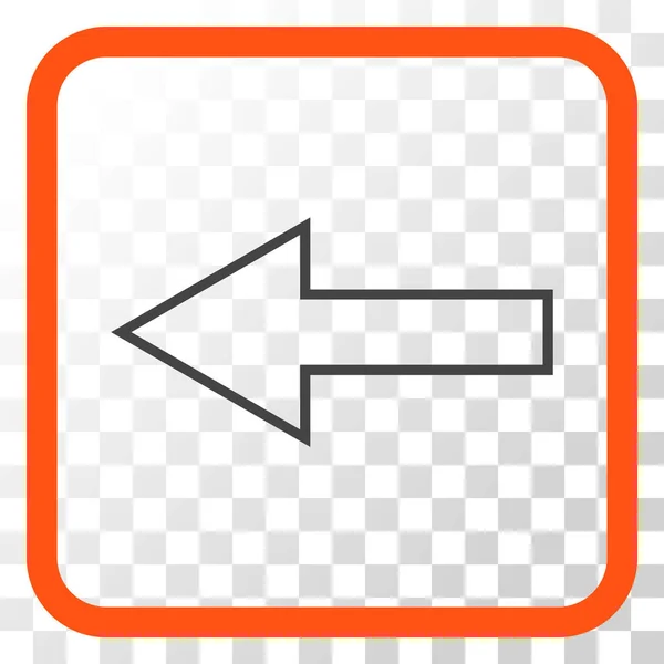 Arrow venstre vektor Icon i et rammeverk – stockvektor