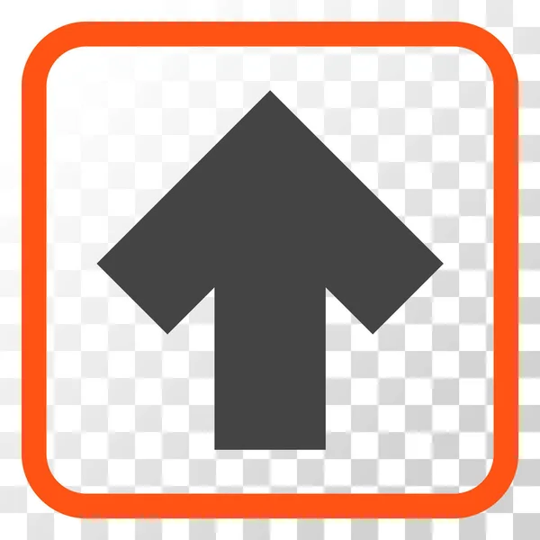 Pil upp vektor ikonen i en ram — Stock vektor