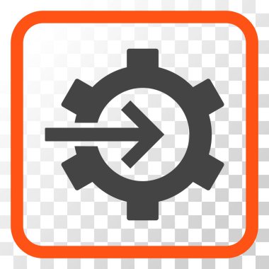 COG Tümleştirme vektör simgesi bir çerçeve içinde