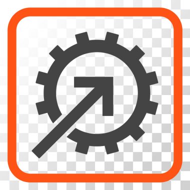 COG Tümleştirme vektör simgesi bir çerçeve içinde