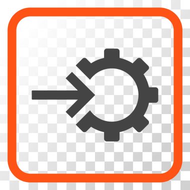 COG Tümleştirme vektör simgesi bir çerçeve içinde