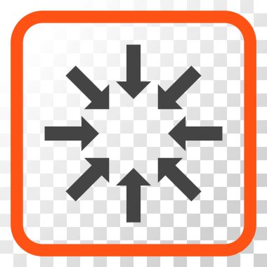 Daraltma okları vektör simgesi bir çerçeve içinde