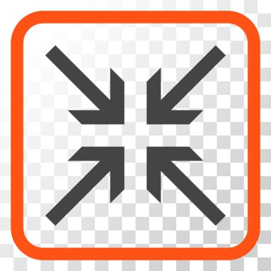 Oklar vektör simgesi bir çerçeve içinde collide