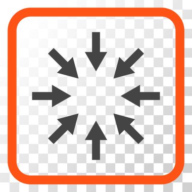 Kompakt oklar bir çerçeve içinde simge vektör