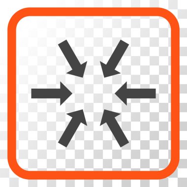 Kompakt oklar bir çerçeve içinde simge vektör