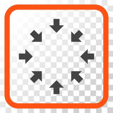 Kompakt oklar bir çerçeve içinde simge vektör