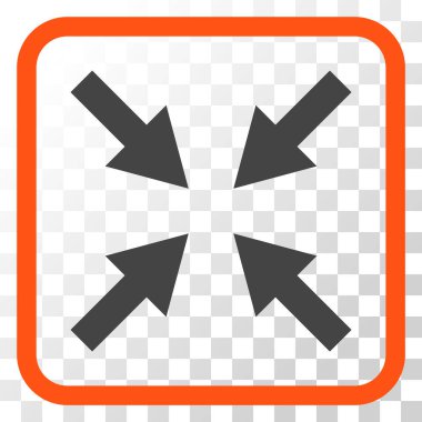 Oklar vektör simgesi bir çerçeve içinde sıkıştırmak