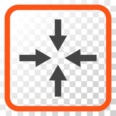 Oklar vektör simgesi bir çerçeve içinde sıkıştırmak