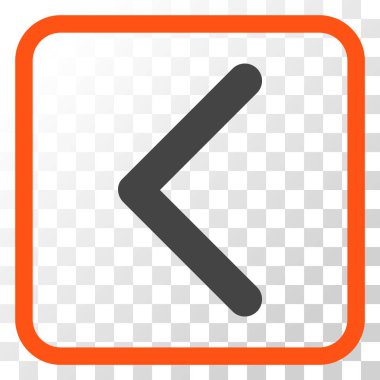 Yön sol vektör simgesi bir çerçeve içinde